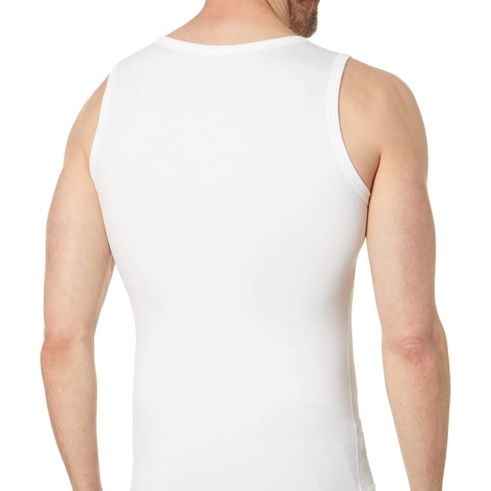 Spanx Men's White Cotton Compression Tank Top Size Large - Picture 3 of 6